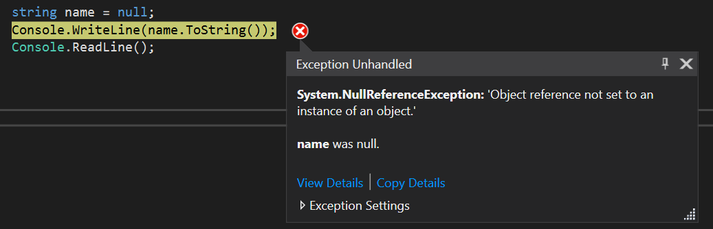 ToString() Null Exception