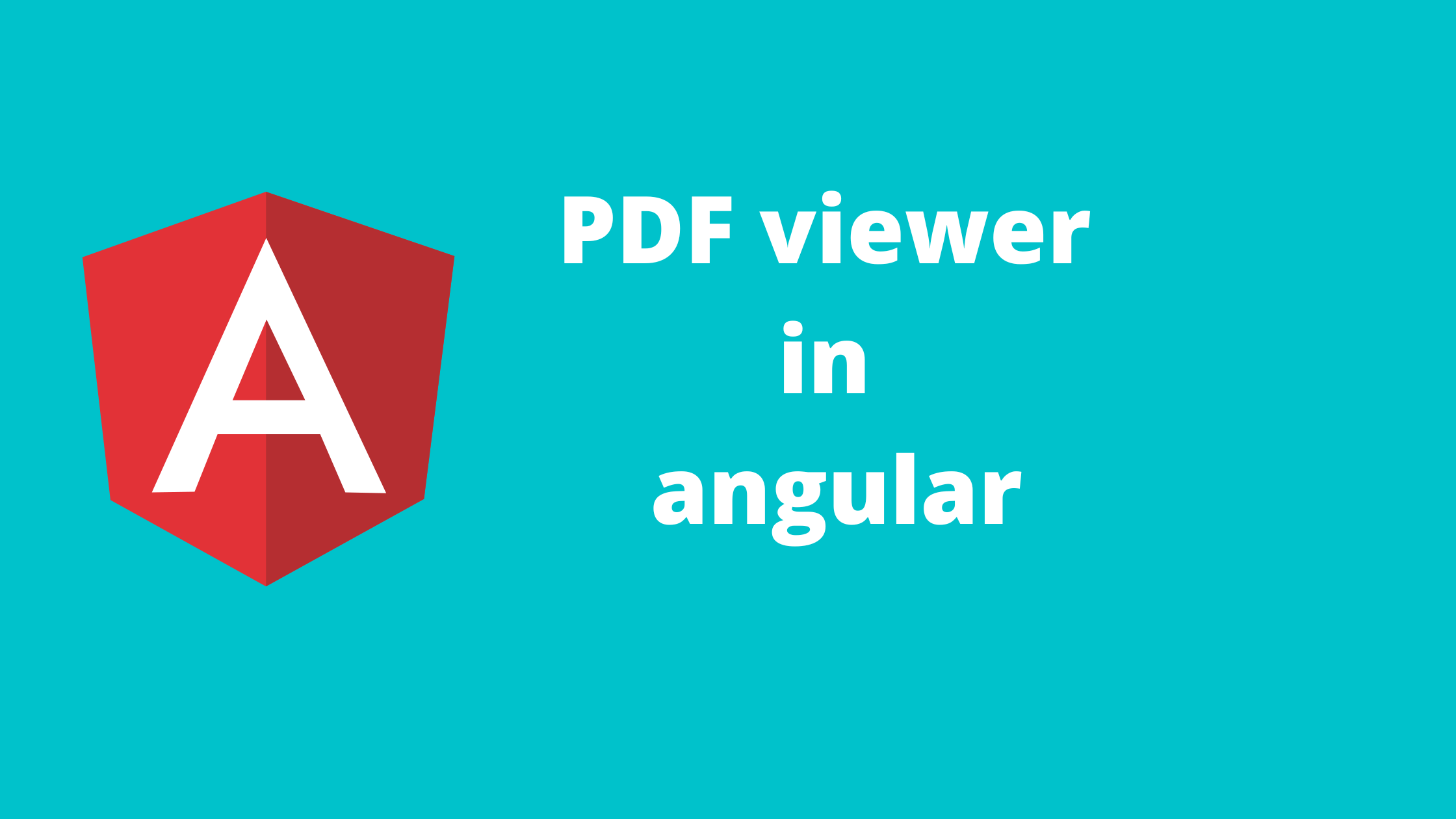 How to create a PDF viewer in angular - ng2-pdf-viewer